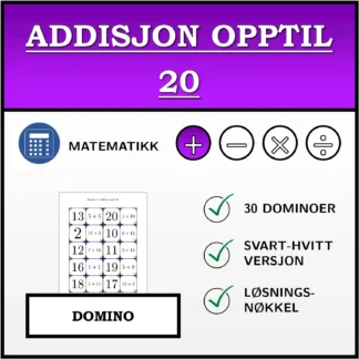 Domino: Addisjon opptil 20