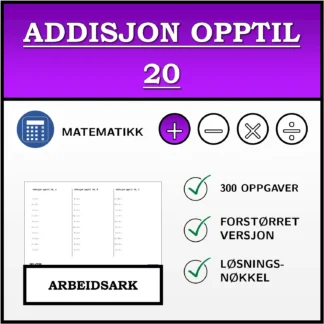 Arbeidsark: Addisjon opptil 20
