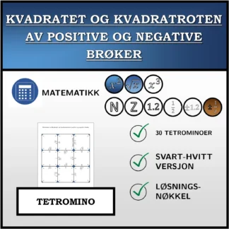 Tetromino: Kvadratet og kvadratroten av positive og negative brøker