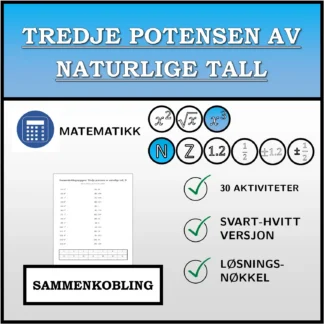 Sammenkoblingsoppgave: Tredje potensen av naturlige tall