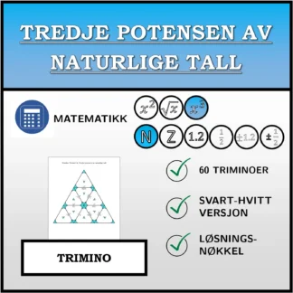 Trimino: Tredje potensen av naturlige tall
