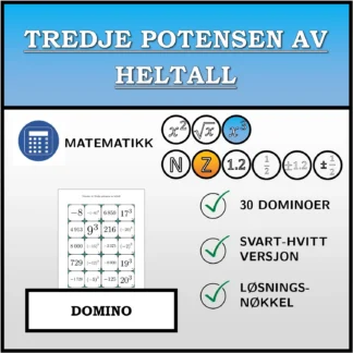 Domino: Tredje potensen av heltall