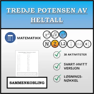 Sammenkoblingsoppgave: Tredje potensen av heltall