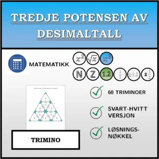 Trimino: Tredje potensen av desimaltall