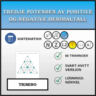 Trimino: Tredje potensen av positive og negative desimaltall