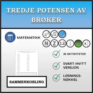 Sammenkoblingsoppgave: Tredje potensen av brøker