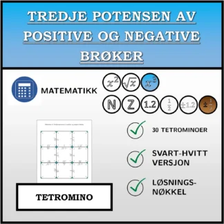 Tetromino: Tredje potensen av positive og negative brøker