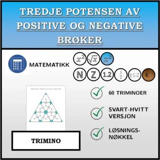 Trimino: Tredje potensen av positive og negative brøker