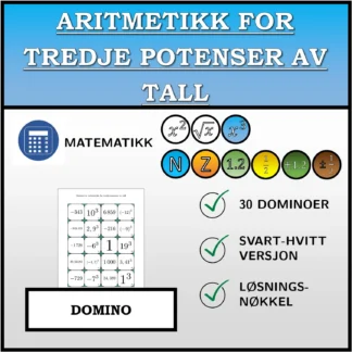 Domino: Aritmetikk for tredje potenser av tall