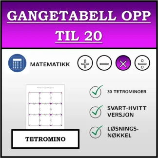 Tetromino: Gangetabell opp til 20