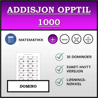 Domino: Addisjon opptil 1000