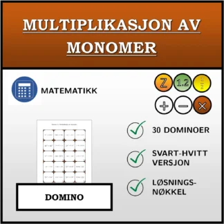 Domino: Multiplikasjon av monomer