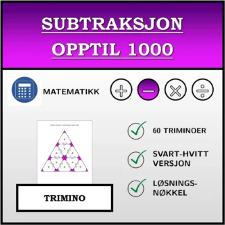 Trimino: Subtraksjon opptil 1000