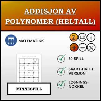 Memoryspill: Addisjon av polynomer (heltall)