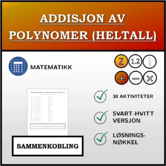 Sammenkoblingsoppgave: Addisjon av polynomer (heltall)
