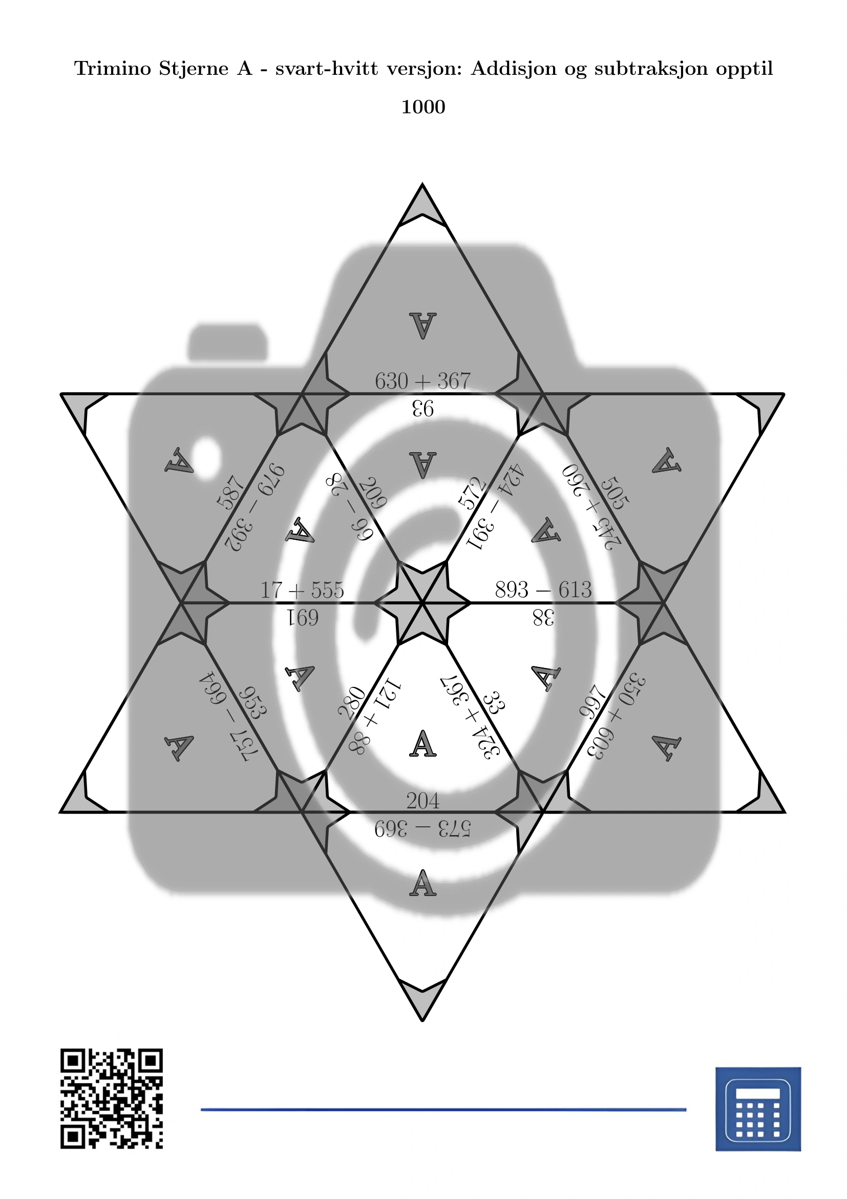 Trimino: Addisjon og subtraksjon opptil 1000 - Bilde 5