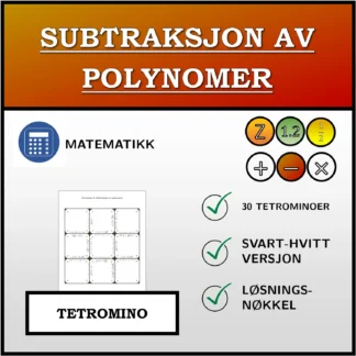 Tetromino: Subtraksjon av polynomer
