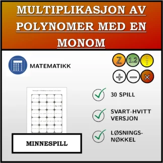 Memoryspill: Multiplikasjon av polynomer med en monom