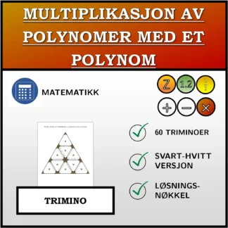 Trimino: Multiplikasjon av polynomer med et polynom