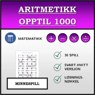 Memoryspill: Aritmetikk opptil 1000