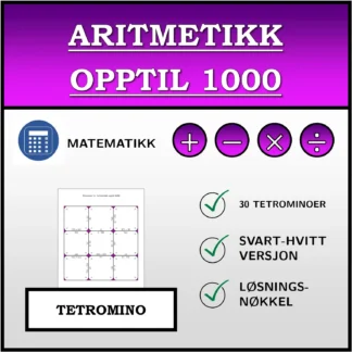 Tetromino: Aritmetikk opptil 1000