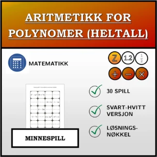 Memoryspill: Aritmetikk for polynomer (heltall)