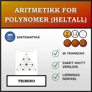 Trimino: Aritmetikk for polynomer (heltall)