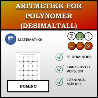 Domino: Aritmetikk for polynomer (desimaltall)