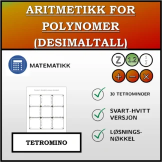 Tetromino: Aritmetikk for polynomer (desimaltall)