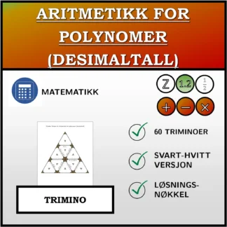 Trimino: Aritmetikk for polynomer (desimaltall)