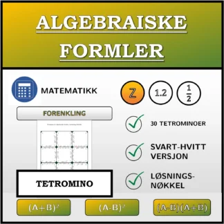 Tetromino: Algebraiske formler, forenkling (heltall)