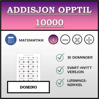 Domino: Addisjon opptil 10000