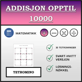 Tetromino: Addisjon opptil 10000