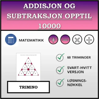 Trimino: Addisjon og subtraksjon opptil 10000