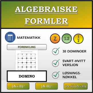 Domino: Algebraiske formler, forenkling