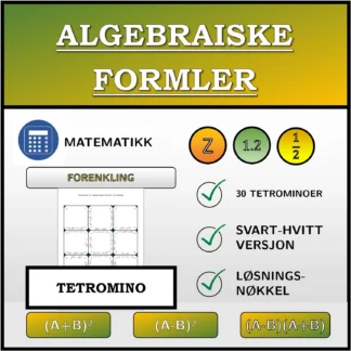 Tetromino: Algebraiske formler, forenkling