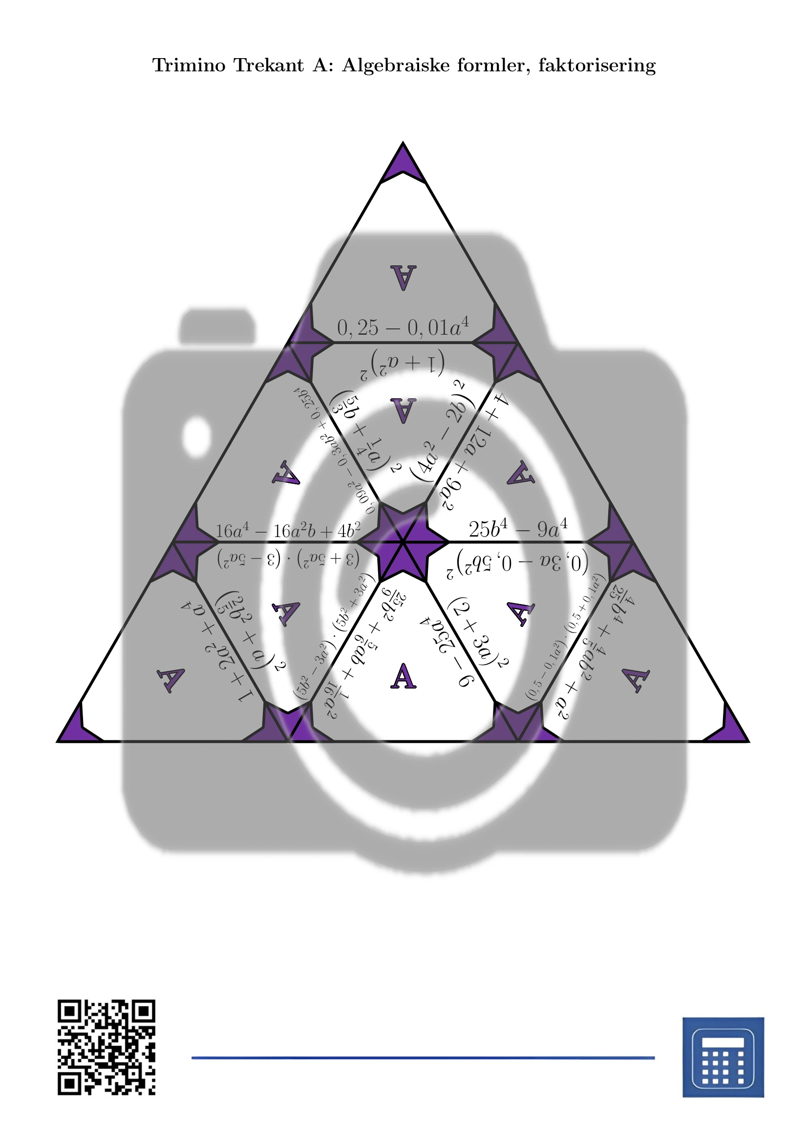 Trimino: Algebraiske formler, faktorisering - Bilde 2