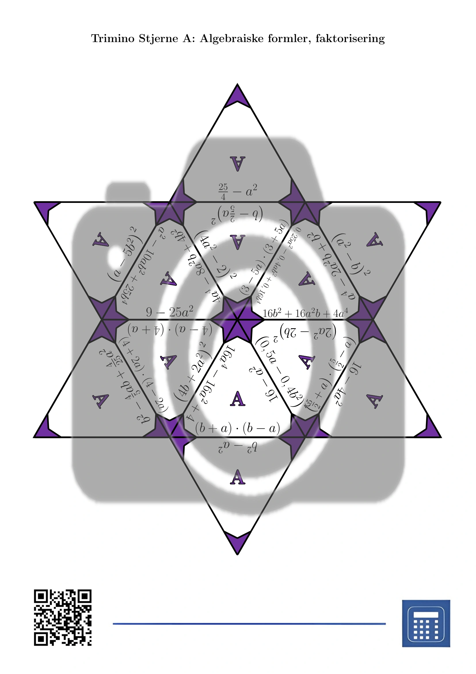 Trimino: Algebraiske formler, faktorisering - Bilde 4