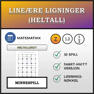 Memoryspill: Lineære ligninger (heltall), heltallig rot
