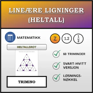 Trimino: Lineære ligninger (heltall), heltallig rot