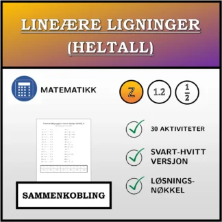 Sammenkoblingsoppgave: Lineære ligninger (heltall)