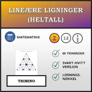 Trimino: Lineære ligninger (heltall)