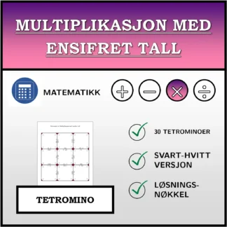 Tetromino: Multiplikasjon med ensifret tall