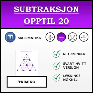 Trimino: Subtraksjon opptil 20