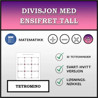 Tetromino: Divisjon med ensifret tall
