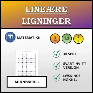 Memoryspill: Lineære ligninger