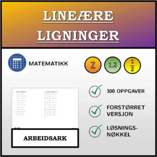 Arbeidsark: Lineære ligninger