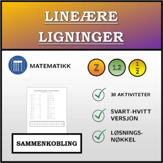 Sammenkoblingsoppgave: Lineære ligninger