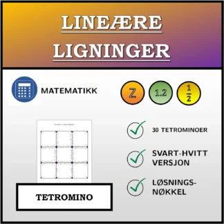 Tetromino: Lineære ligninger