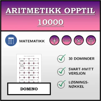 Domino: Aritmetikk opptil 10000